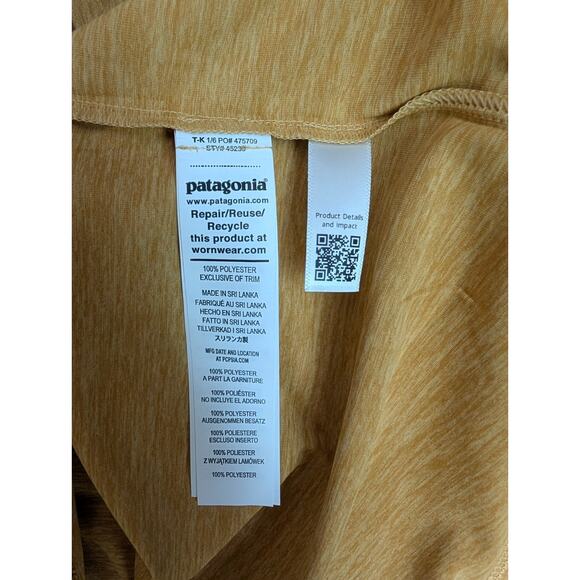 Patagonia Shirt Mens Small Gold Capilene Cool Daily Graphic Short Sleeve Tee NWT - Picture 4 of 4